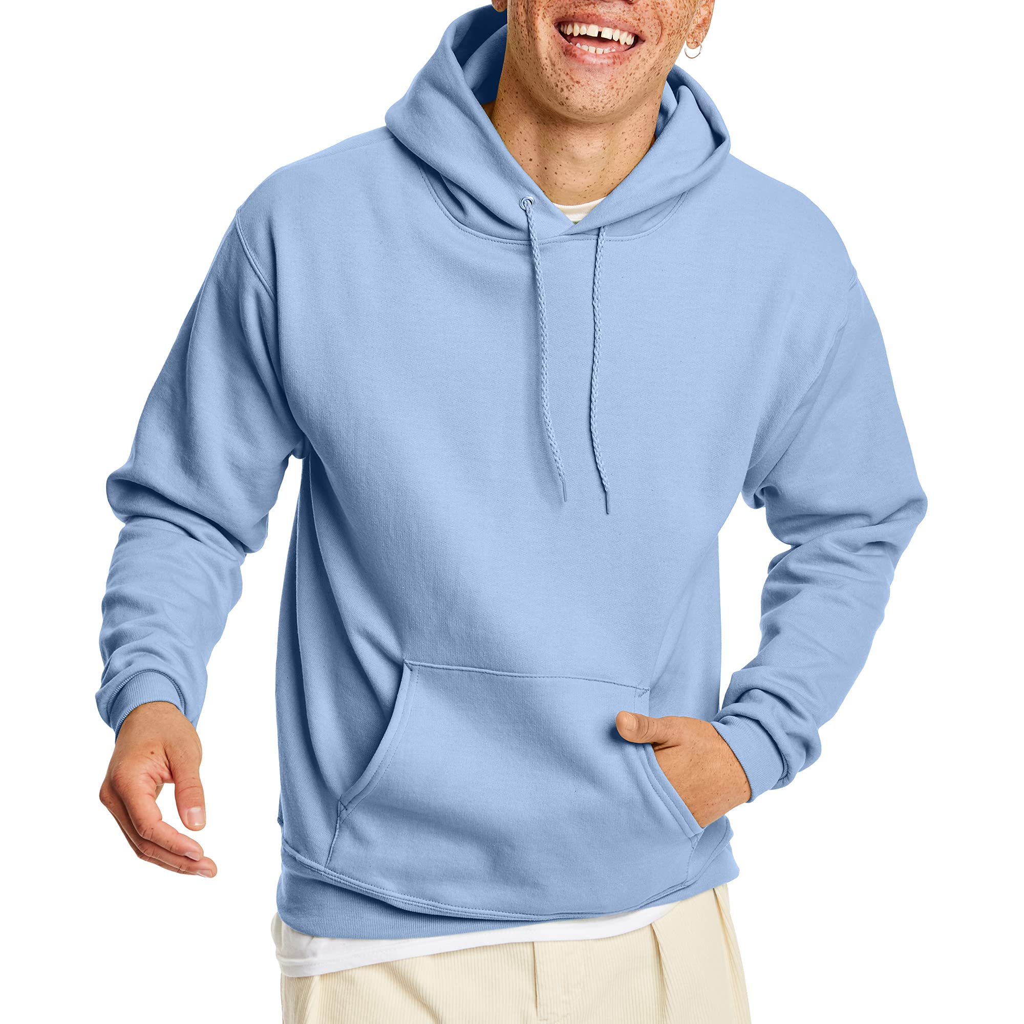 Hanes Men's Fleece Full Cut Athletic Hooded Pullover