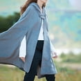 thumbnail image 4 of Simua Trench-Coat pour Femmes Cape à Capuche Long Ouvert Poncho Poncho Cardigan, 4 of 8