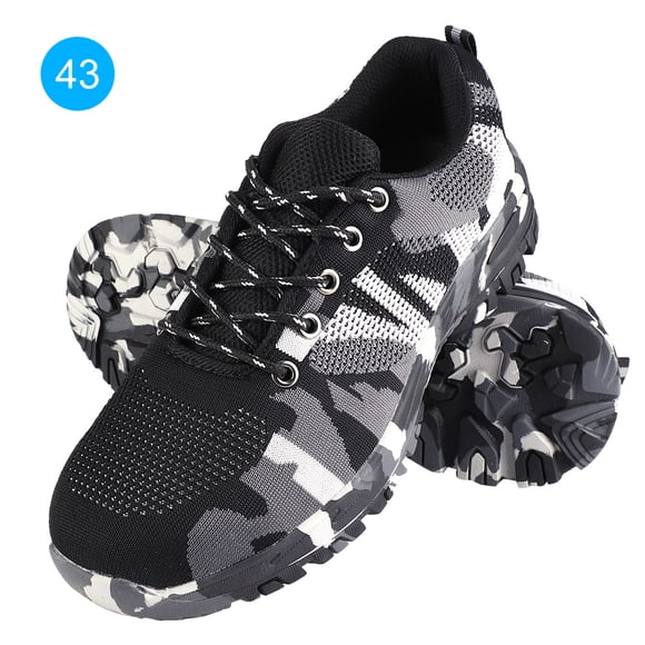 XYCCA Steel Toe Cap Work Boots Shoes Men Camouflage Puncture Proof Safety Shoes Gray 43-082602