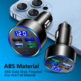 thumbnail image 4 of 15.5W 4USB+PD Type-C Car Charger Fast Charge Adapter For Phone, 4 of 11