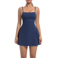 thumbnail image 4 of LOVZFMLL Women's Round Neck Loose Dress Blue L, 4 of 8