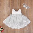 thumbnail image 3 of Princesse Fleur Fille Robe d'Été Tutu Robes de Fête d'Anniversaire Baptême Dentelle Mariage Enfants Robe Formelle Robe 18-24 Mois, 3 of 6