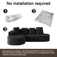 thumbnail image 4 of Fully Compressed Frameless Sofa, Modular Combination Sofa (L-shaped Recliner), Modern Cloud-style Combination Sofa (deep Seat), Corduroy Fabric Compressed Sofa (no Assembly Required), 4 of 13