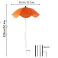 thumbnail image 2 of Large Garden Parasol for Potted Plants | Outdoor Sun & Rain Protection Umbrella with Stake | 47" Shade Canopy | Durable Metal Frame & Rubberized Cloth Cover, 2 of 5