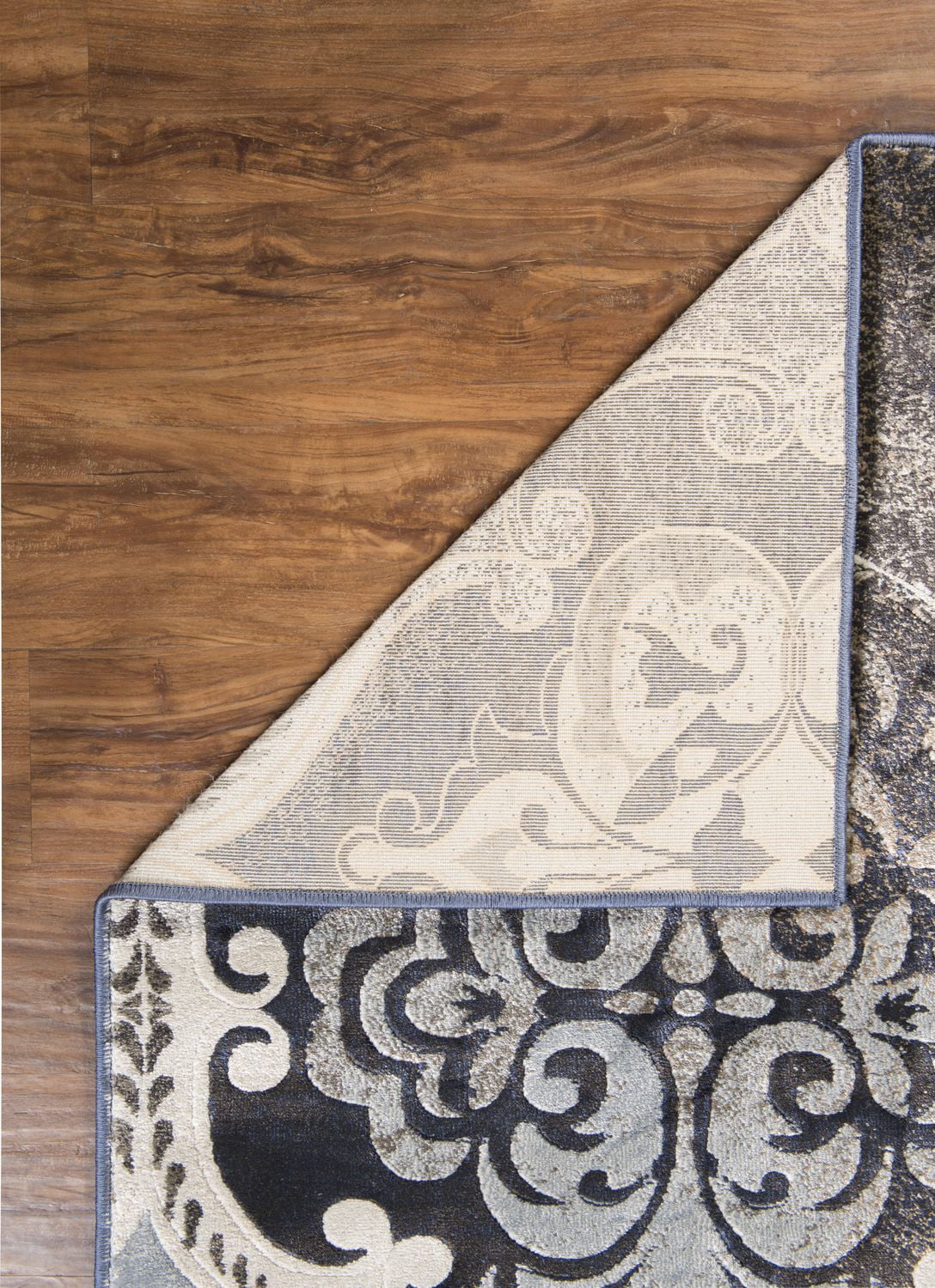 Tapis Bijou Arthur bleu et beige de 5 pi x 7 pi 6 po
