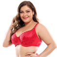 thumbnail image 4 of MesaSe Women‘s Plus Size Signature Lace Unlined Underwire Bra with Added Support, 4 of 7