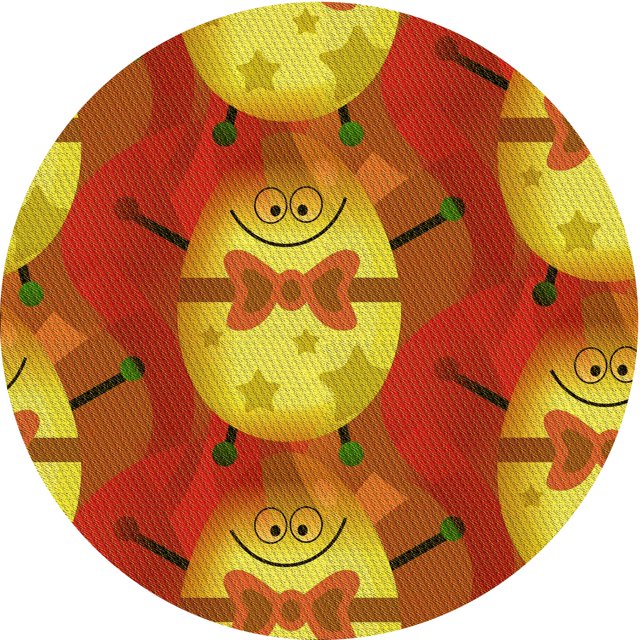 Ahgly Company Tapis Rond Lavable en Machine Intérieur Transitionnel Néon Rouge, 7 Pieds Rond
