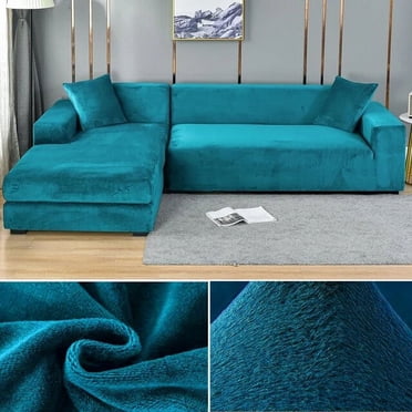 Velvet Sofa Cover Thick Elastic 1/2/3/4 Seater Sofa Cover for Living Room Velvet Plush L Shaped Corner Sofa Cover Couch Cover