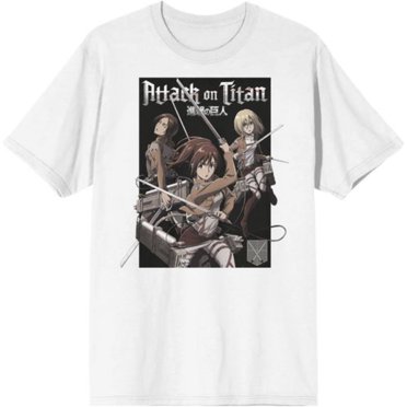 Attack on Titan Ymir Sasha Historia Kanji T-Shirt Blanc.