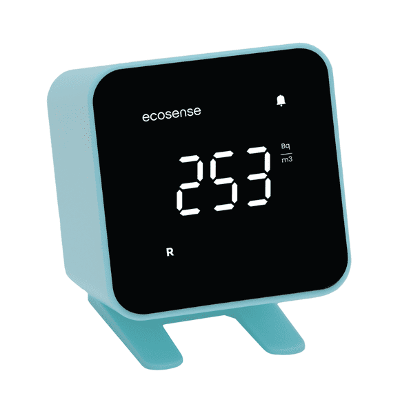 Ecosense EB100 EcoBlu, Digital Radon Detector, Fast & Accurate, Short-Term and Long-Term Monitoring, Full Size LED Screen, Easy to Use (Blue)