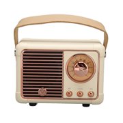 Retro  Speaker, Vintage Decor, Small Wireless  Speaker, Cute Old Fashion Style for Kitchen Desk Bedroom Party Outdoor,Birthday Gifts for Women Teenage