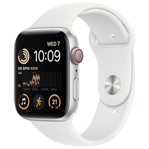 Restored Apple Watch Series SE (2022) (GPS + Cellular) 40mm Smartwatch with Aluminum Case with Sport Band Open Box