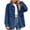Dark Blue, variant on AherBiu Jean Jacket Women Oversized Trendy Casual Denim Jackets Stretch Button up Fall Clothes Outerwear