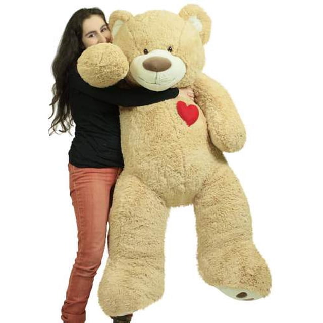 Giant 5 Foot Teddy Bear 60 Inch Soft Plush Animal, Heart on Chest to Express Love
