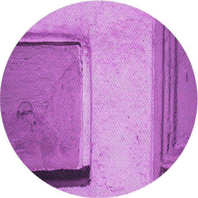 Ahgly Company Tapis d'Intérieur Lavables en Machine, Ronds, Violets, Transitionnels, Ronds de 3'