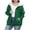 02-Green, variant on Ecqkame Womens Mens Fleece Hooded Sweatshirts Unisex Sherpa Full Zip Solid Color Long Sleeve Winter Warm Hoodies With Pockets Black XL