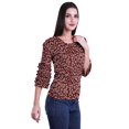 thumbnail image 3 of Moomaya Ruffle Sleeve Printed Cotton Womens Tops Plus Size Short T-Shirt Top, 3 of 4