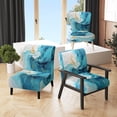 thumbnail image 1 of Designart "Azure Euphony I" Teal Azure Upholstered Accent Chair - Modern Arm Chair For Bedroom, 1 of 7