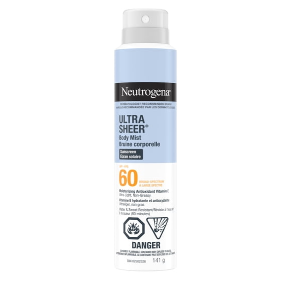 Neutrogena Ultra Sheer Écran solaire en bruine corporelle, FPS 60, 141 g
