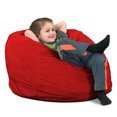 thumbnail image 1 of Ultimate Sack 30-Inch Kids Bean Bag Chair Oversized Foam Seat, Red Suede Cover, 1 of 6