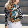 thumbnail image 5 of Easygdp Colorful Koi Fish Art for Durable Canvas Laptop Backpack - Adjustable Shoulder Strap, Large Capacity, Fits 15-17in Laptops, for School, Work, Travel-Small, 5 of 5