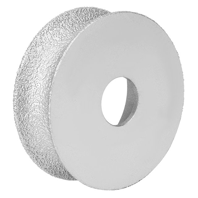 73mm Bord Rond Meule, Disque de Meule Abrasive Concave, Vide Sec Meule Rainurée Humide pour Pierre Verre Céramique