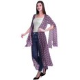 thumbnail image 3 of Moomaya Cardigan Long en Georgette de Viscose Imprimée à Manches Fendues pour Femmes, 3 of 4