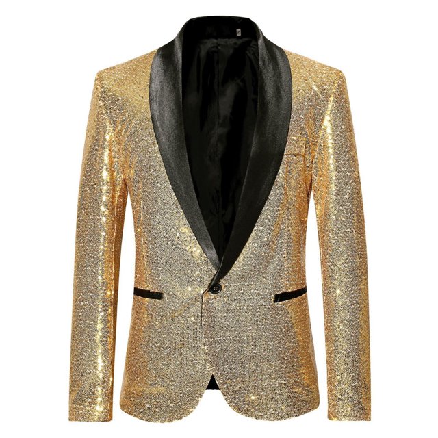 Veste pour Homme Hiver Hommes Automne et Hiver Mode Personnalité Paillettes Veste de Complet Décontractée