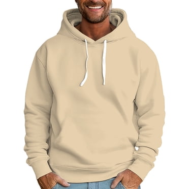 Ediodpoh Chandail à Capuche Ample Sans Poche à Lettres pour Hommes Automne et Hiver, Coupe Oversize, Haut Blouse Manteau Chandail pour Hommes Kaki TG