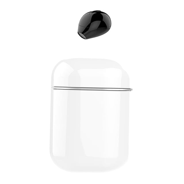 Mini Oreillette Casque Sans Fil Bluetooth avec Étui de Chargement Noir