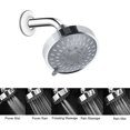 thumbnail image 2 of 5-Mode High Pressure Shower Head - 4.1 Inch High Flow Fixed Shower Heads Bathroom Rain Shower Head for Low Pressure, 2 of 5