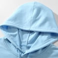 thumbnail image 4 of Yuyuzo Mens Hoodies Solid Color Long Sleeve Fashion Pullover Tops Drawstring Sweatshirt with Pocket, 4 of 6