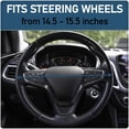 thumbnail image 2 of Auto Drive Black-White Cow Print Steering Wheel Cover, 2 of 5