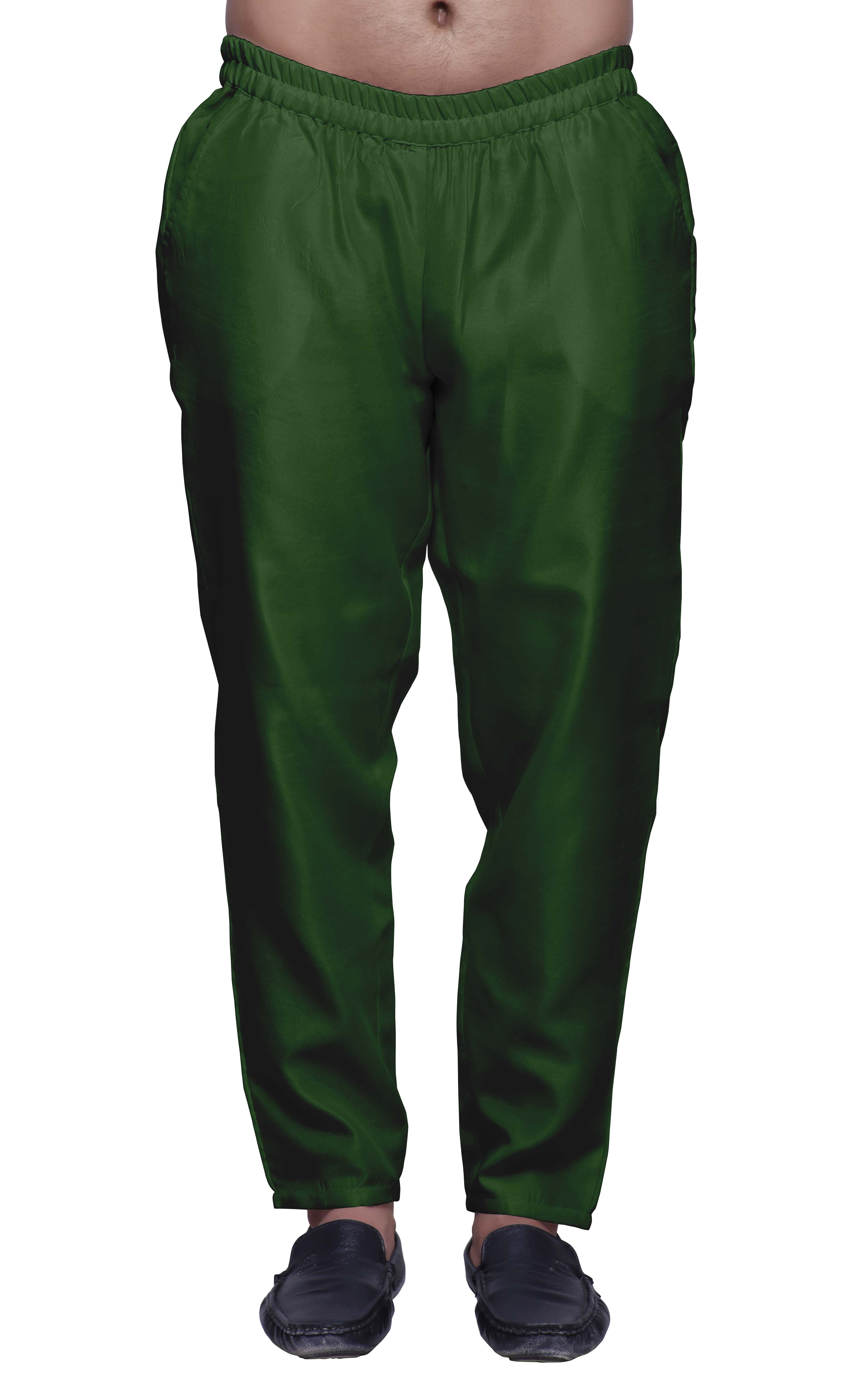 Atasi Solid Adjustable Ethnic Bottom Pant For mens Dupion Readymade Pajama