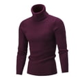 thumbnail image 1 of Qertyioot Chandail à Prix Réduit pour Hommes Chandail d'Hiver Décontracté à Manches Longues Couleur Unie, 1 of 3