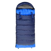 Outdoor Sleeping Bag, Camping Sleeping Bag Hollow Cotton Polyester Cloth Windbreak Design Foldable Large Breathable  for Sleep Green L,Green R,Blue L,Blue R