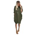 thumbnail image 3 of Robe Chandail pour Femmes, Coupe Ample, Imprimé Chat, Manches Courtes, Été, avec Poche, Mini Robe de Plage pour Femmes 2022, 3 of 5
