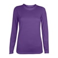 thumbnail image 1 of AherBiu T-Shirts à Manches Longues pour Femmes Col Ras du Cou Amples Basiques 2024 Automne Confortables Chandails Unis, 1 of 4