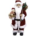 thumbnail image 2 of Northlight Standing Santa Claus with Teddy Bear Christmas Figure - 24", 2 of 6