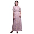 thumbnail image 1 of Bimba Robe Maxi à Imprimé Floral en Rayonne avec Fente Latérale, Taille Smockée, TTTG, 1 of 6
