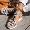 thumbnail image 3 of Mepaouo Womens Low Wedge Heels Sandals Wide Width Platform Summer Slides Non Slip Dressy Slip on Shoes, 3 of 8