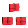 thumbnail image 4 of pitrice Leather Women Purse Rectangular Trifold for Zipper Hasp Stylish Card Holder Photo Folder Wallet Notecase Birthday Gift Red 3Set, 4 of 6