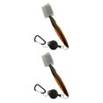 thumbnail image 2 of Redempat Stainless Steel Golf Club Brush Portable Solid Color Shoe Brushes Orange with Lid 2Set, 2 of 6