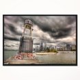 thumbnail image 1 of Design Art Feu De Navigation Du Lac Michigan  Sur Toile Encadrée, 1 of 5