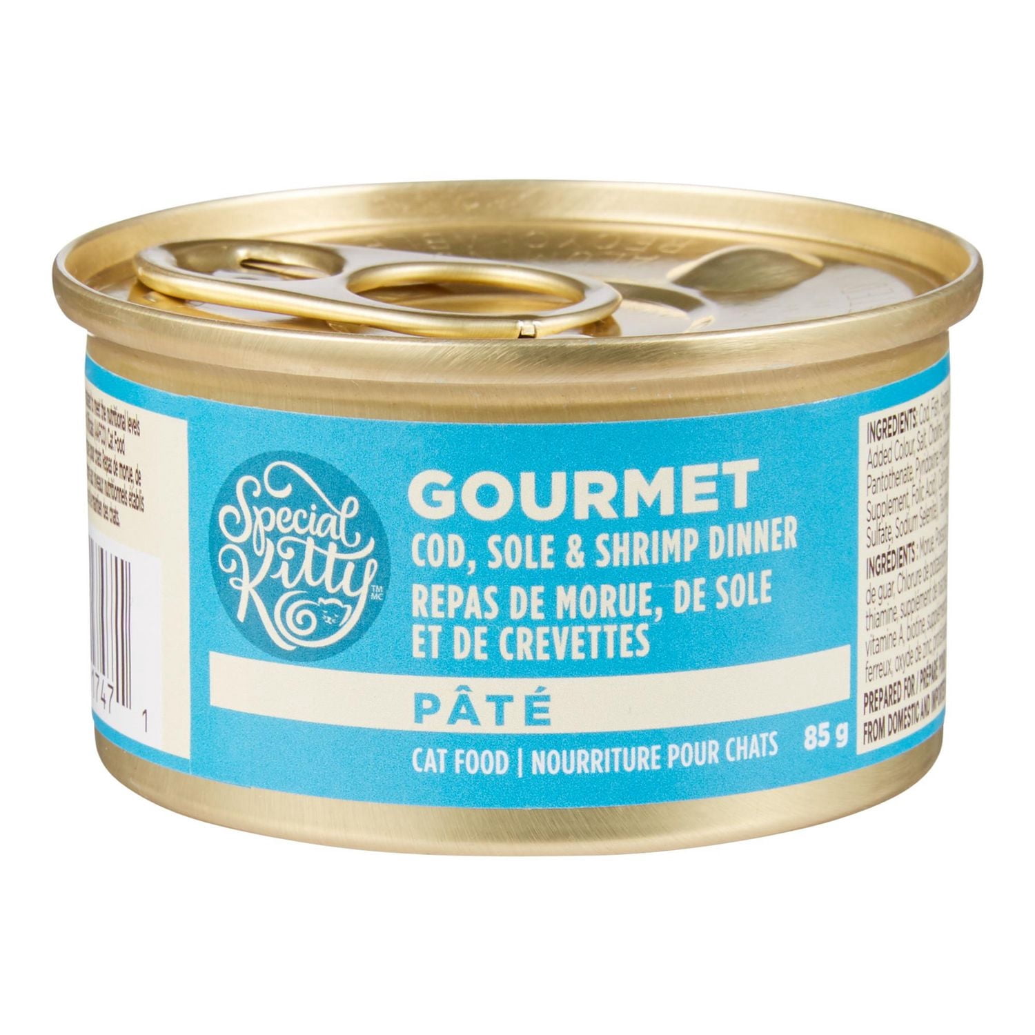Special Kitty Gourmet Cod, Sole, & Shrimp Dinner Pate Wet Cat Food, 85 G Can