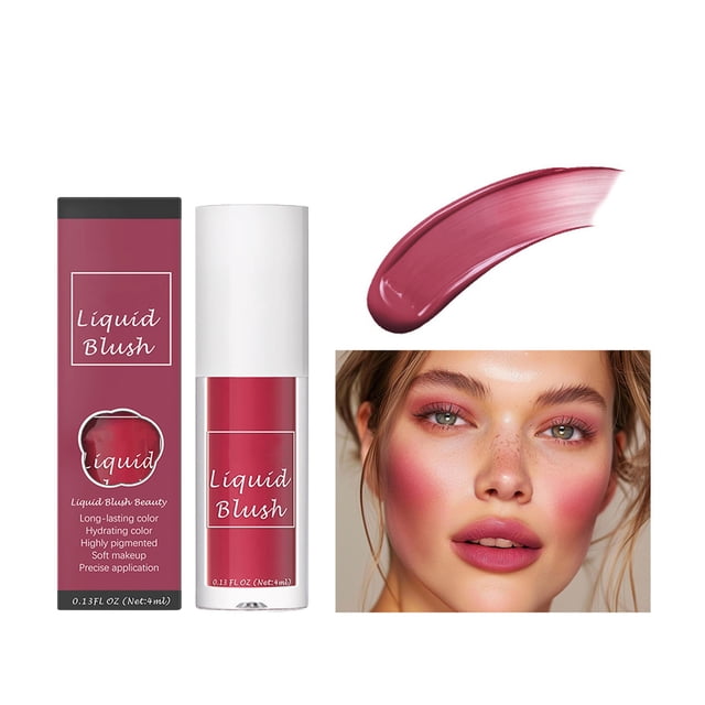 Beauty Blush Nine Color Liquid Natural Color Long Lasting Silky And Delicate Contouring Rouge 4Ml, Blush for Women