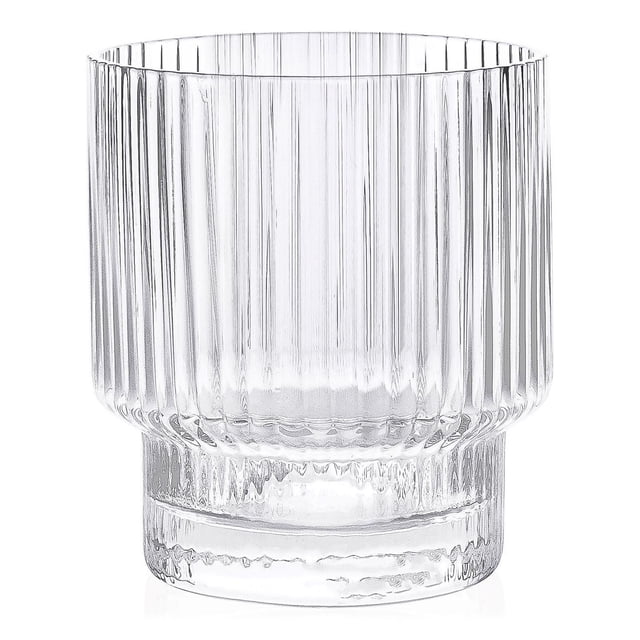 Verre Old Fashion Côtelé 340ml, Ensemble de 4