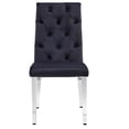 thumbnail image 3 of Chaise de salle à manger noire Roma de Canadian Furniture, pieds argentés (ensemble de 2), 3 of 3