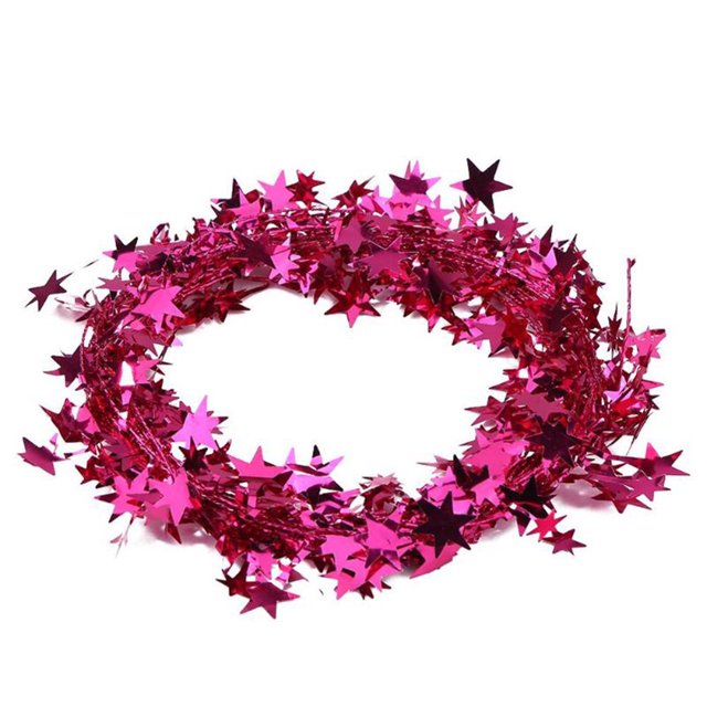 MesaSe Stars Wired Garland Rattan Christmas Tree Decorations for Wedding Birthday Christmas Party Decor