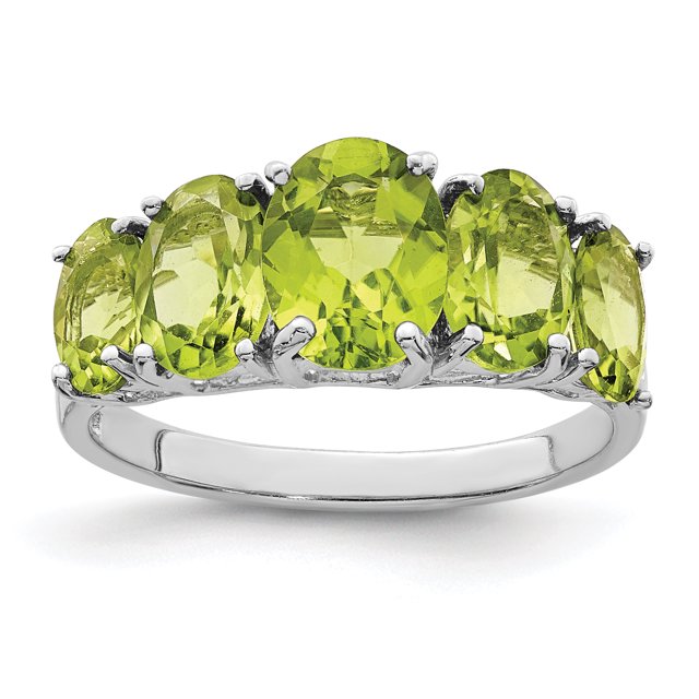 925 Sterling Silver Peridot Ring Gemstone